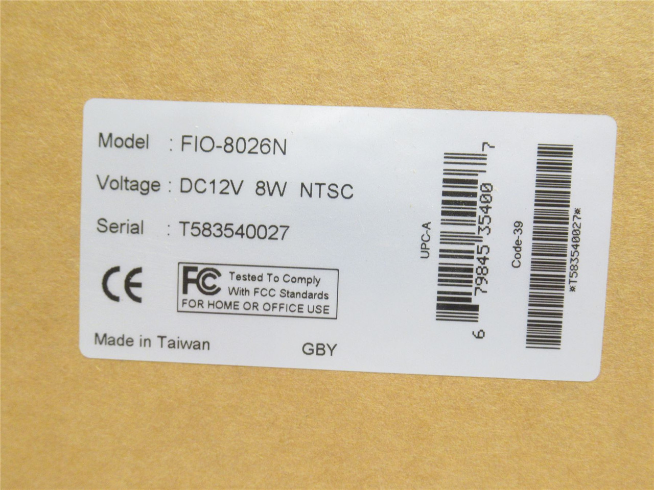 Appro FIO-8026N; Color BE Quad Processer; 24VDC; 8W