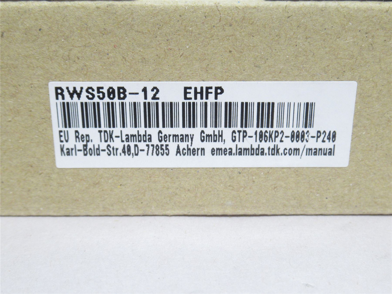 TDK RWS50B-12; Power Supply; 100-240VAC In; 12VDC Out