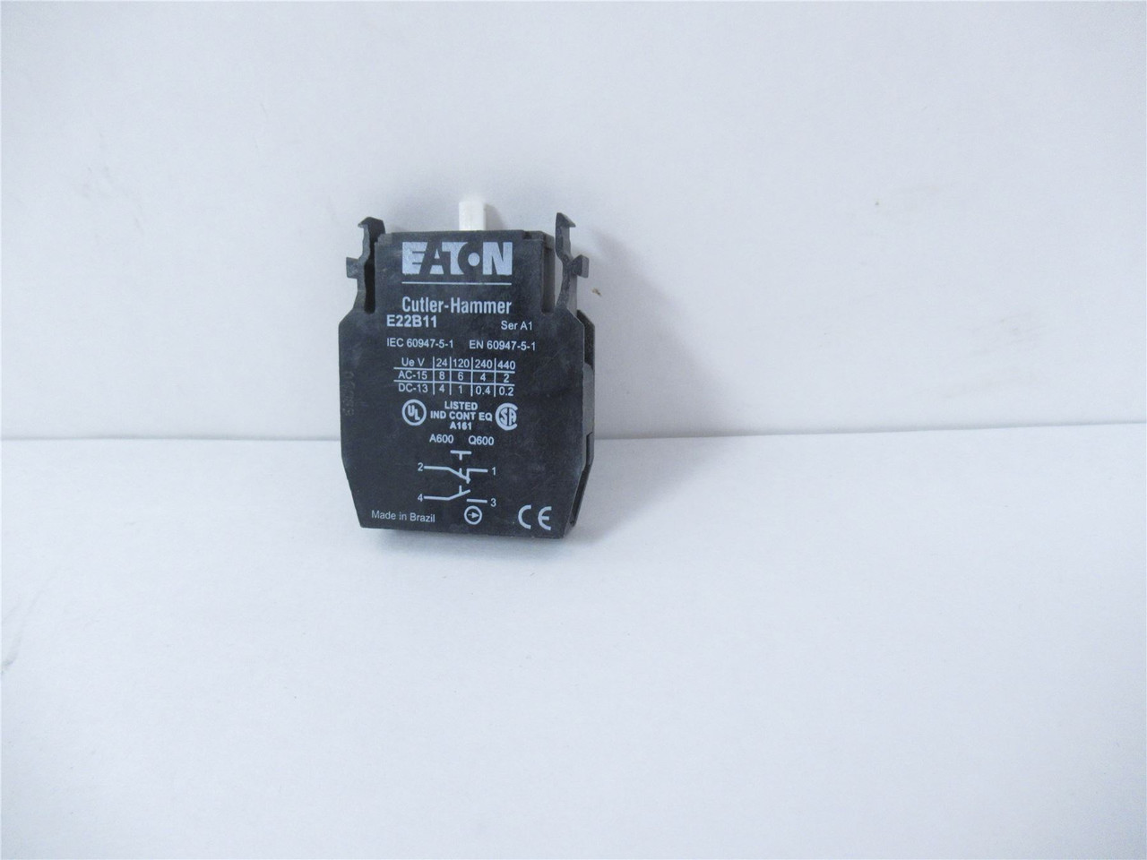 Eaton E22B11; Switch Contact Block 22.5mm 1 NO/1NC