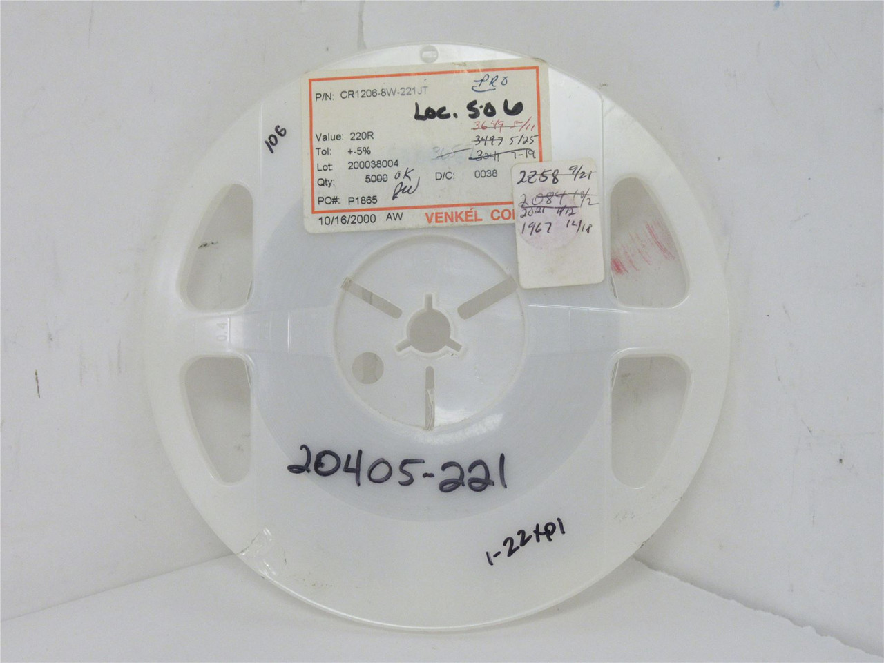 Venkel CR1206-8W-221JT; Lot-1850 Thick Film Resistor 220Ohm