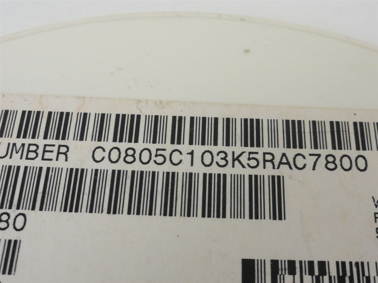 Kemet C0805C103K5RAC7800; Lot-3000 Ceramic Capacitors 0.01uF