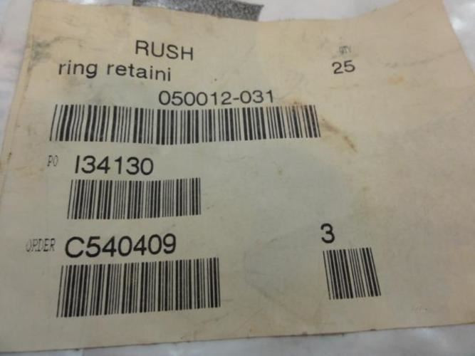 Crown 050012-031; LOT-25 Retaining Ring; 1/4" OD