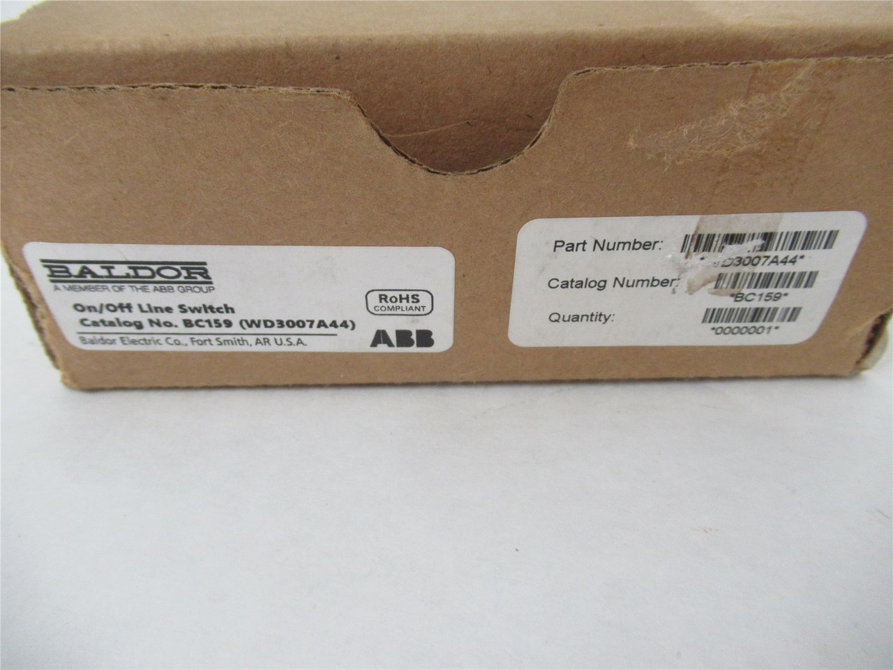 ABB BC159; On/Off Line Switch NEMA4X (Missing Wires)