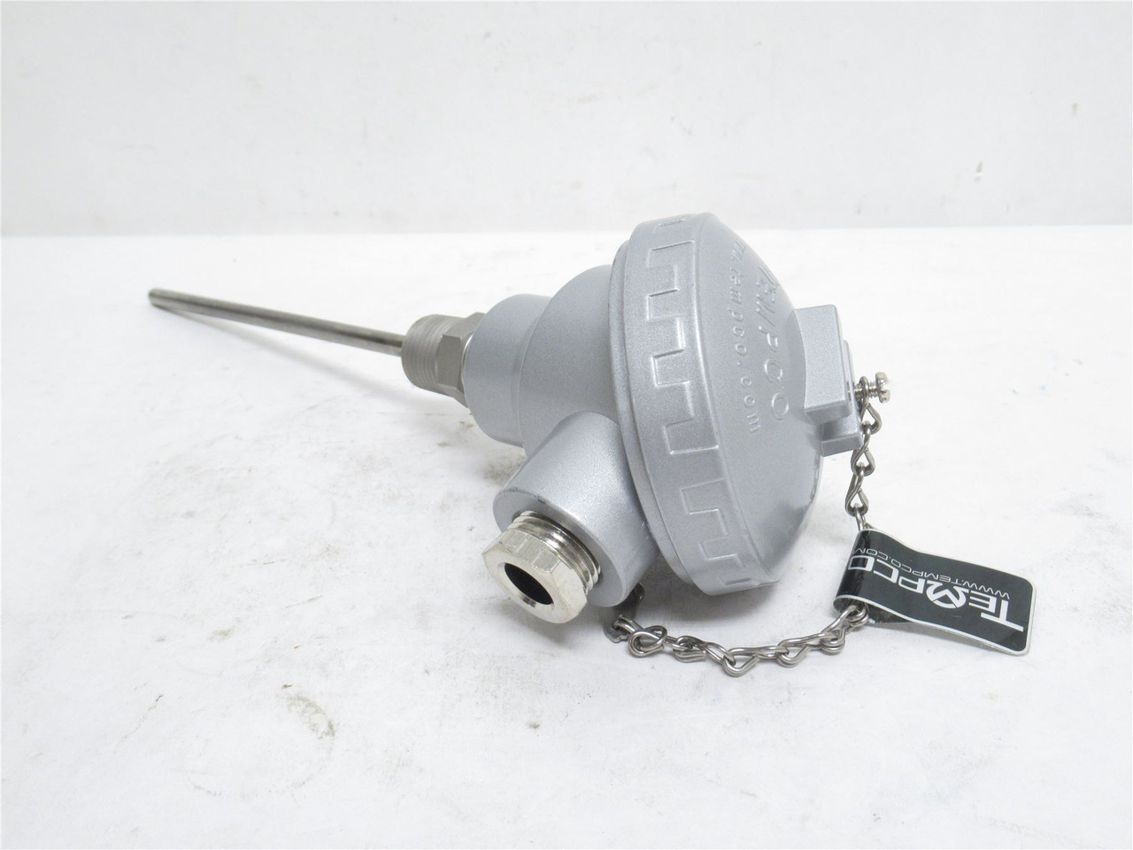 Tempco MTA01201; Dual RTD Temp Sensor 1/2NPT; SS Probe 1/2"OD