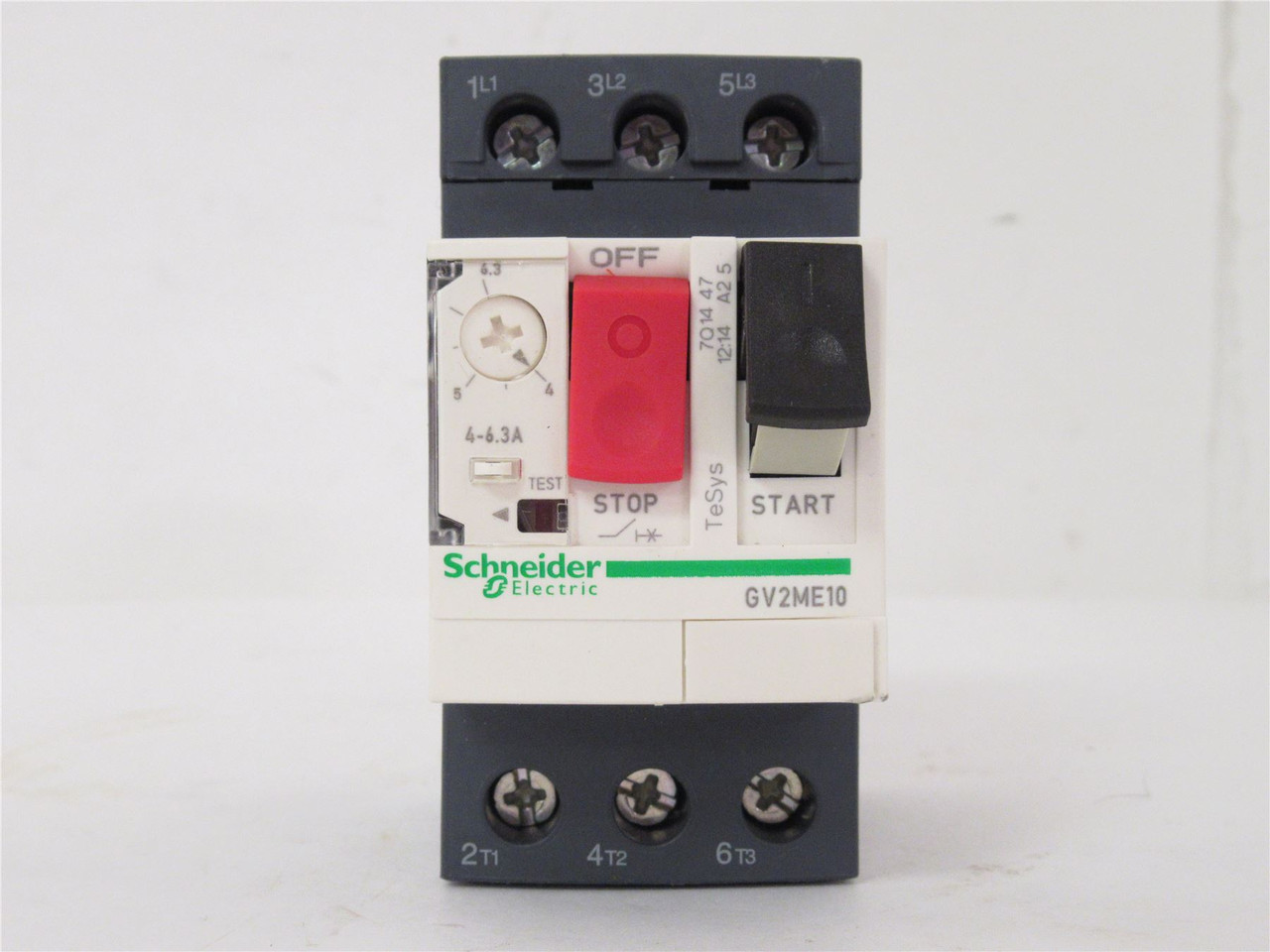 Schneider GV2ME10; Manual Motor Starter; 4-6.3A; 3P; 600V