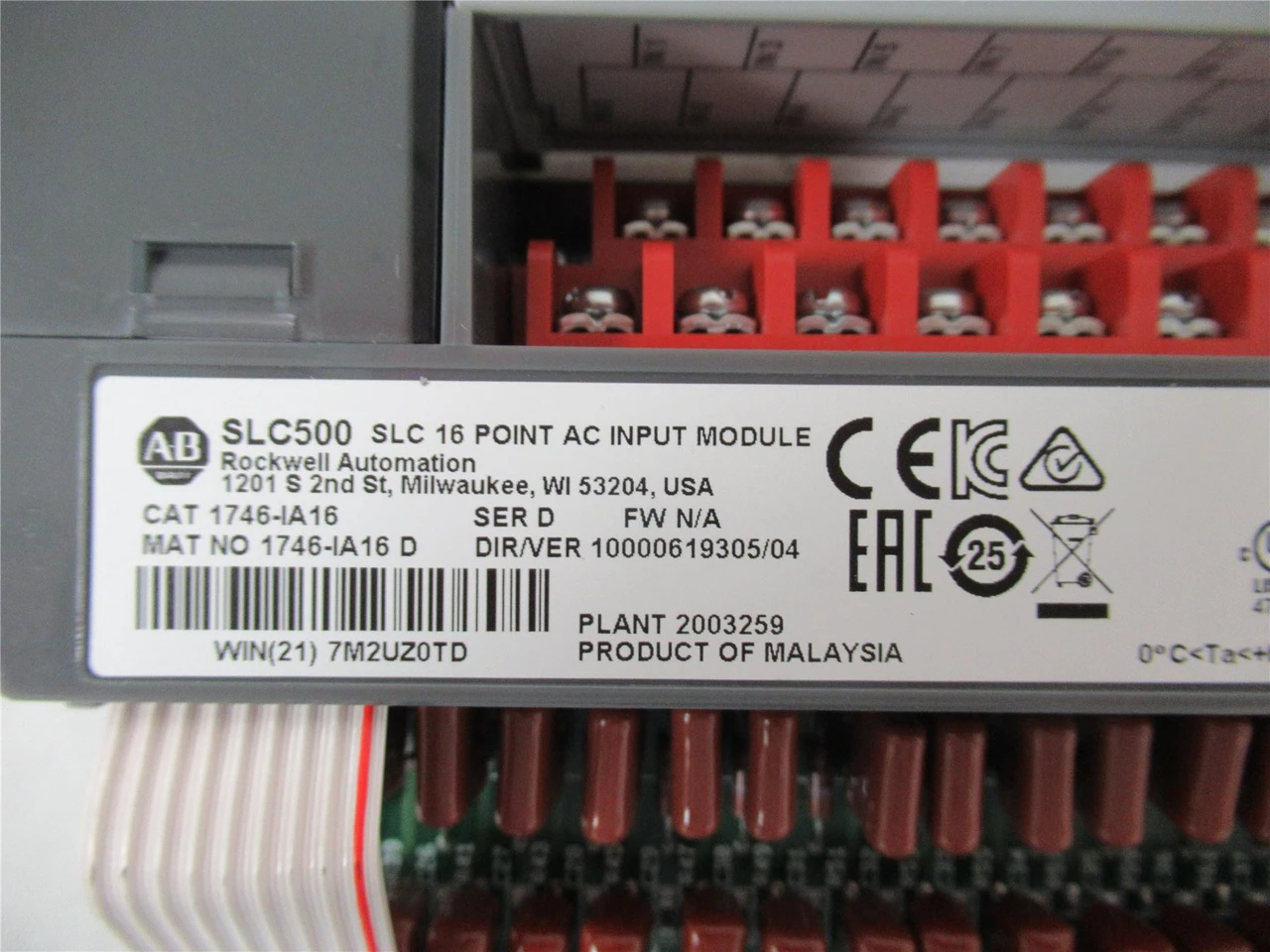 Allen-Bradley 1746-IA16; AC Input Module (16) input channels