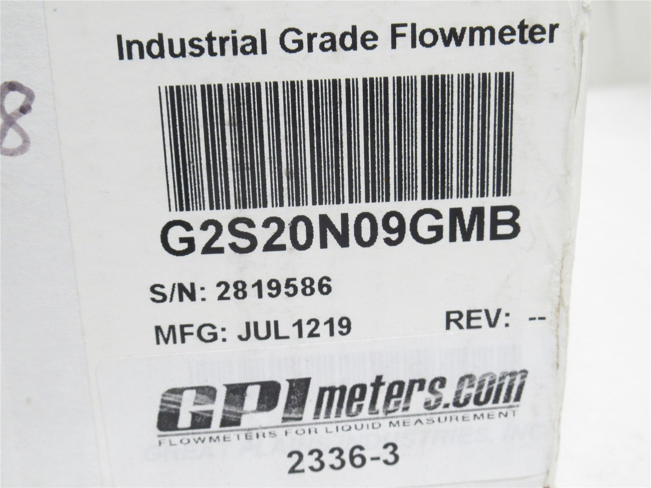GPI G2S20N09GMB; Digital Flow Meter; SS; 2NPT; 20 - 200 GPM
