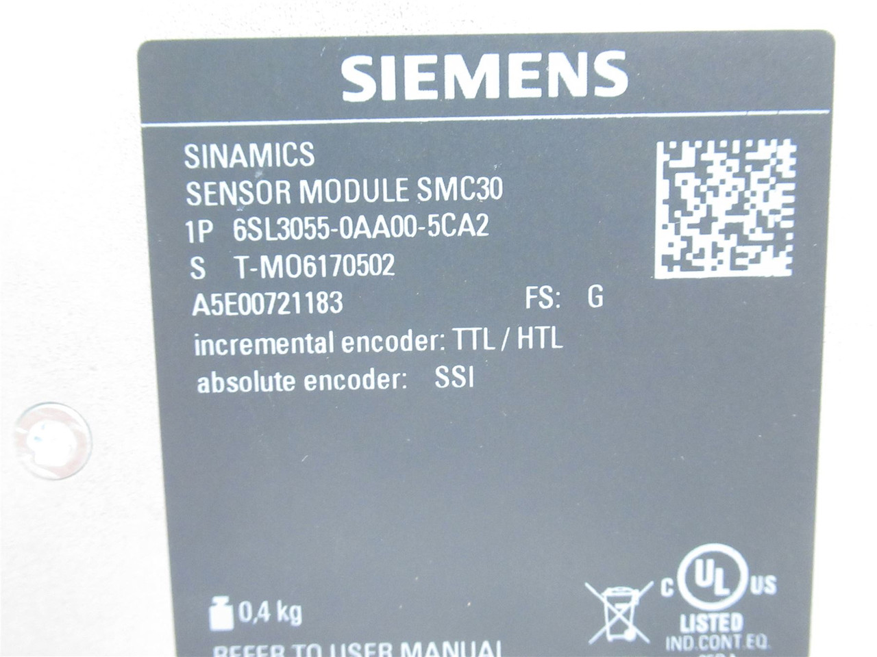 Siemens 6SL3055-0AA00-5CA2; Encoder Sensor Module