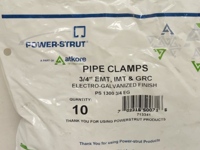Power-Strut PS-1300-3/4-EG; Lot-10; Universal Clamp; 3/4" Steel