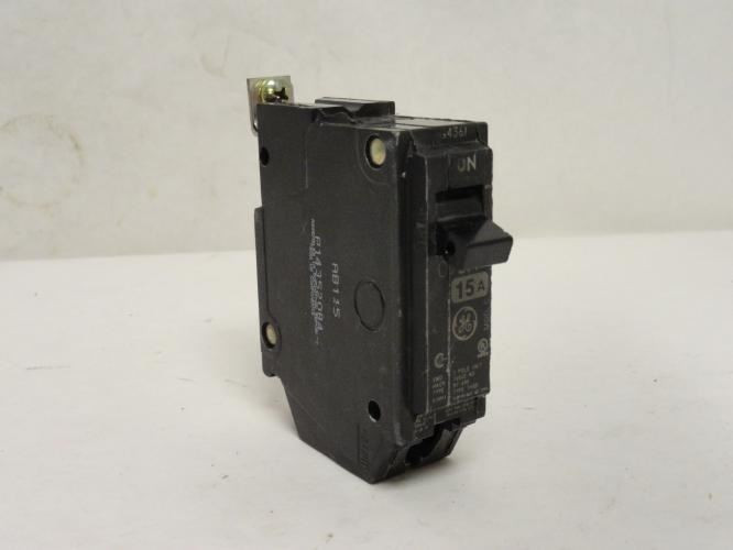 GE THQB115; Bolt On Circuit Breaker; 15A; 1P; 120/240VAC