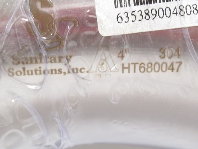 Sanitary Solutions SS2CMP-4-304; Pipe Elbow 90Deg 4"Clamp 304SS