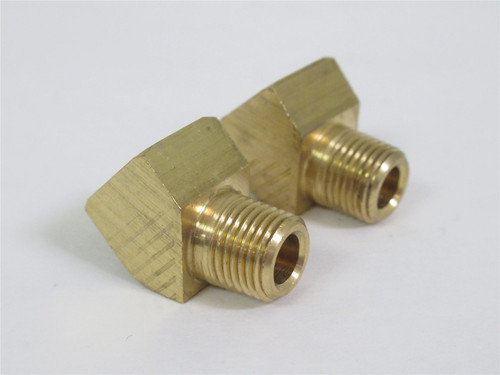 MFG- 46M432, Lot-2 Brass 45º Elbow Fitting, 1/8"NPT X 1/8"NPT