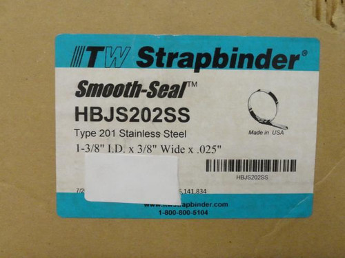 ITW HBJS202SS; Lot-10 Strapbinder Hose Clamp; SS; 1-3/8"ID