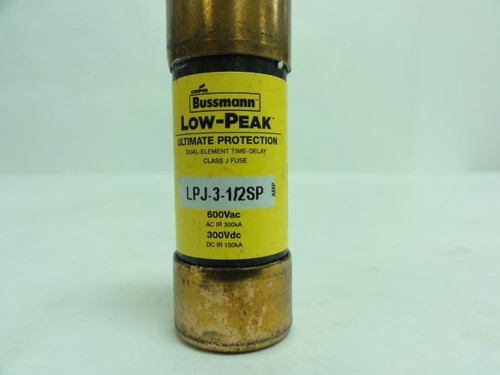 Bussmann LPJ-3-1/2SP; Fuse; Time-Delay; 3.5A; 600VAC/300VDC