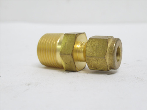 Swagelok B-400-7-6; Brass Straight Fitting 1/4" Tube x 3/8NPT Swagelok B-400-7-6; Brass Straight Fitting 1/4" Tube x 3/8NPT