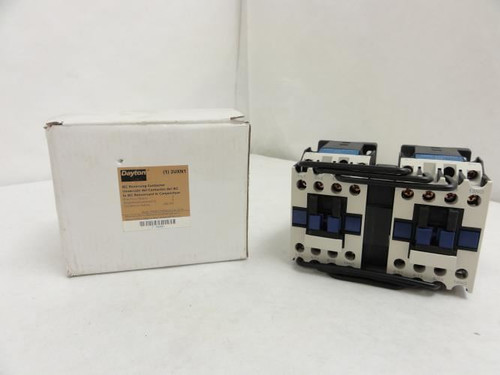 Dayton 2UXN1; Reversing Contactor 9A; 3P; 600V Max; Coil: 240V-a Dayton 2UXN1; Reversing Contactor 9A; 3P; 600V Max; Coil: 240V-a