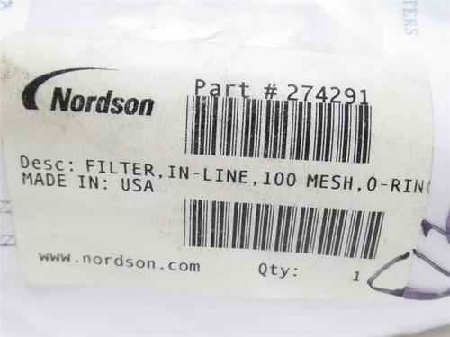 Nordson 274291; In-Line Filter; SS; 100 Mesh