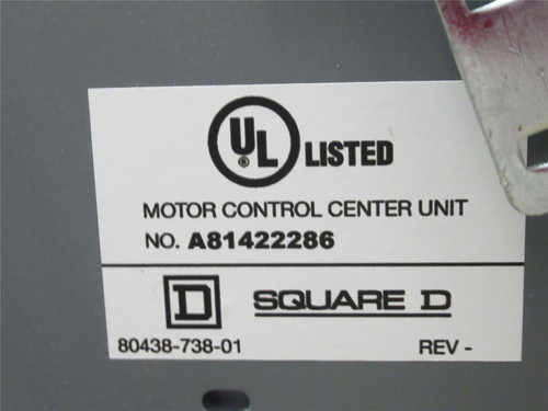 Square D A81422286; Motor Control Center Unit