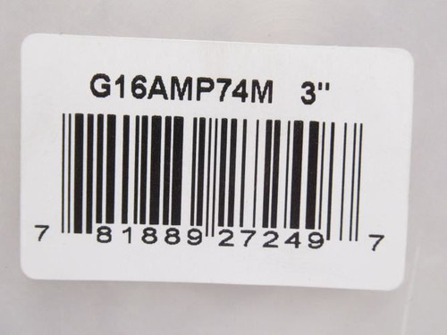 MFG- G16AMP74M ; Sanitary End Cap; SS-304; 3" Clamp