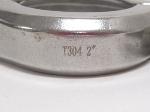 MFG- 13ILB200; Bolted Sanitary Clamp; SS-304; 2"; Single Pin