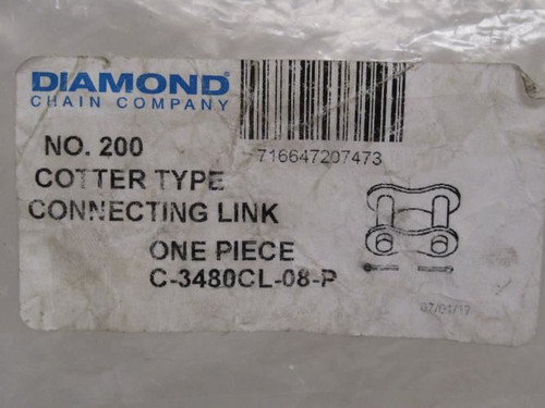 Diamond C-3480CL-08-P; Connecting Link #200; Cotter Type