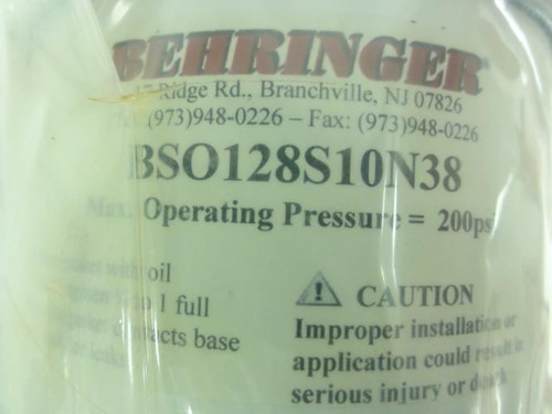 Behringer BSO128S10N38; Hydraulic Filter w/Element 200PSI; 5"OD