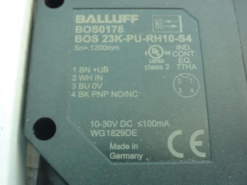 Balluff BOS0178; Photoelectric Sensor; 10-30VDC; 30mA
