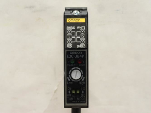 Omron E3CJB4P; Photo Sensor Amplifier; PNP Block Style 12-24VDC
