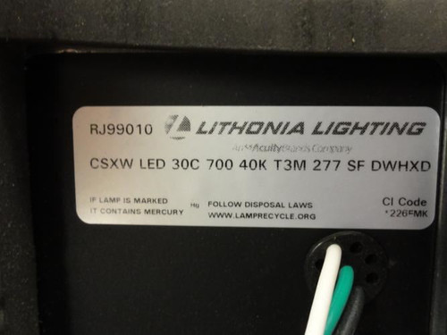 Lithonia CSXWLED30C70040KT3M277SFDWHXD; Outdoor Wallpack