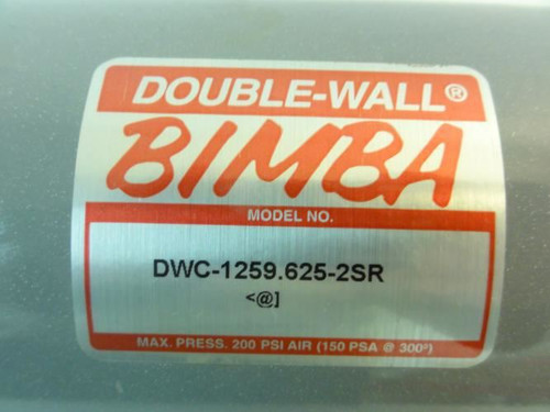 Bimba DWC-1259.625-2SR; Air Cylinder; 4"ID; 9.625" Stroke