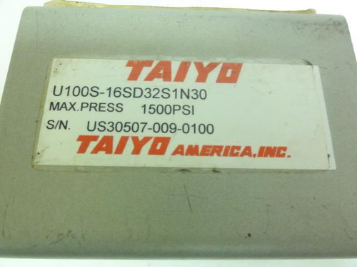 Taiyo U100S-16SD32S1N30; Clamp Cylinder; 1" Rod