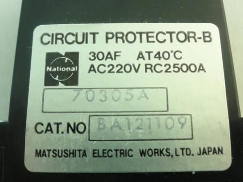 Matsushita BA121109; Circuit Protector; 220VAC