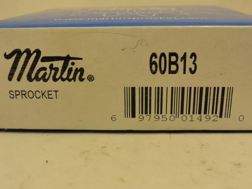 Martin 60B13-3/4NK; Sprocket # 60; 13T; 3/4"ID; NO KEYWAY