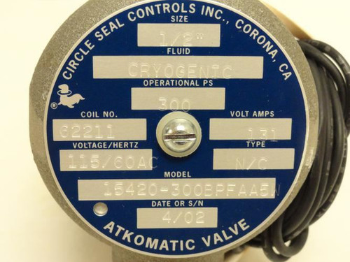 Circle Seal Controls 15420-300BPFAA5; Atkomatic Valve 1/2FNPT
