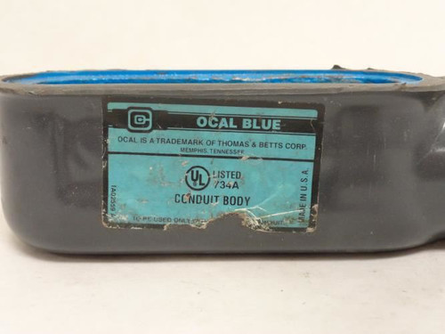 T&B LL27-B-1; Ocal-Blue Conduit 90Deg; Size: 3/4" NO Cover