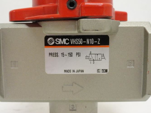 SMC VHS50-N10-Z; Lockout Hand Valve; 3-Port; 3/4NPT