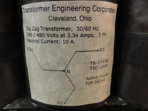 Transformer Engineering TEC-180A; Transformer; 380/480V/3.34A