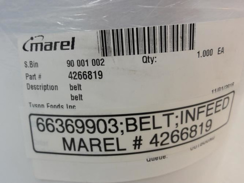 Marel 4266819; Infeed Belt; 240mm W; 3055mm L