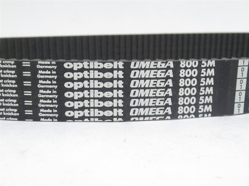 Optibelt 800-5M-25; Omega Timing Belt; 800mm Long; 25mm Wide