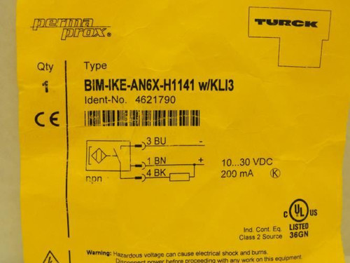 Turck 4621790; Cylinder Pos Sensor BIM-IKE-AN6X-H1141; 10-30VDC