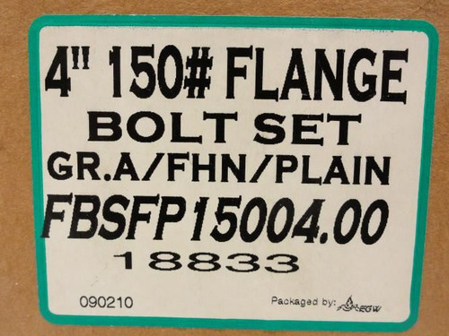EGW FBSFP15004.00; Flange Kit # 150 Studs W/Nuts; Size: 4"
