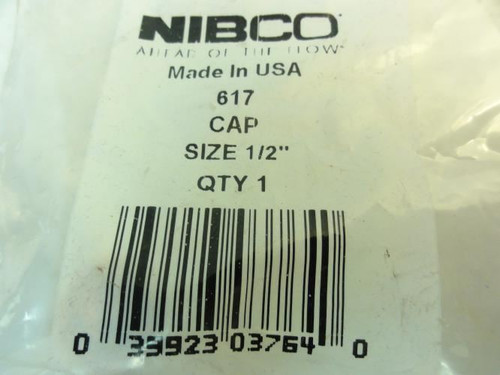 Nibco 617-1/2; Lot-10 Copper Caps; 1/2" Tube Size
