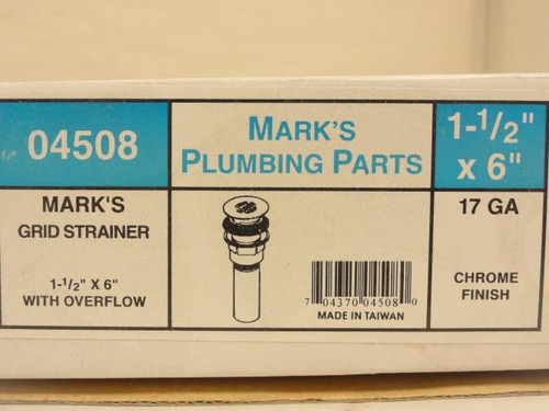 Marks 4508; Grid Strainer; Chrome Plate; CP17GA Flange