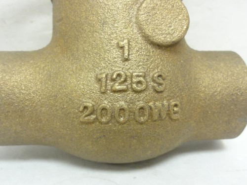 Stockham B-309C-1; Inline Check Valve 1"; Bronze; Solder