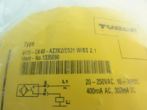 Turck 1335090; Proximity Switch; 20-250VAC; 10-300VDC