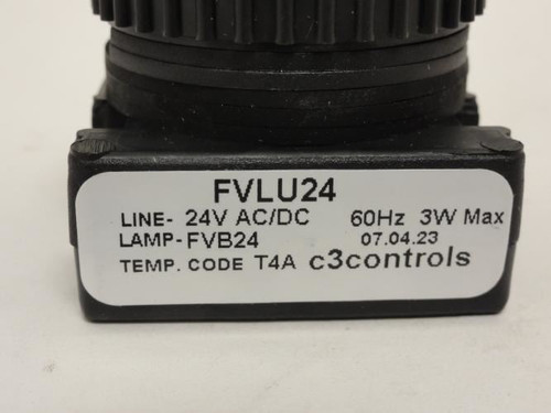 C3 Controls FVLU24W; Indicator Light; White; 24VAC@3W