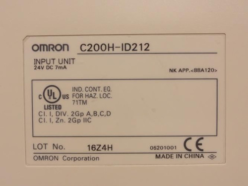 Omron C200H-ID212; Intput Unit (Missing Door)