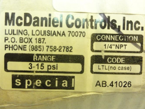McDaniel Controls AB 41026; Set Point Process Temperature Gauge