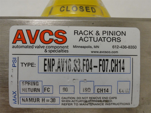 AVCS ENP.AV16.S3.F04-F07.CH14; Rack & Pinion Actuator; Size 16