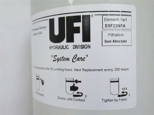 UFI ESF22NFA; Spin-On Hydraulic Filte;r 3uM Absolute